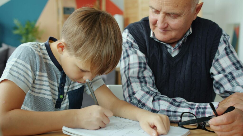 A snapshot of a classroom setting where a grandchild is learning, representing educational support. — educational rights…