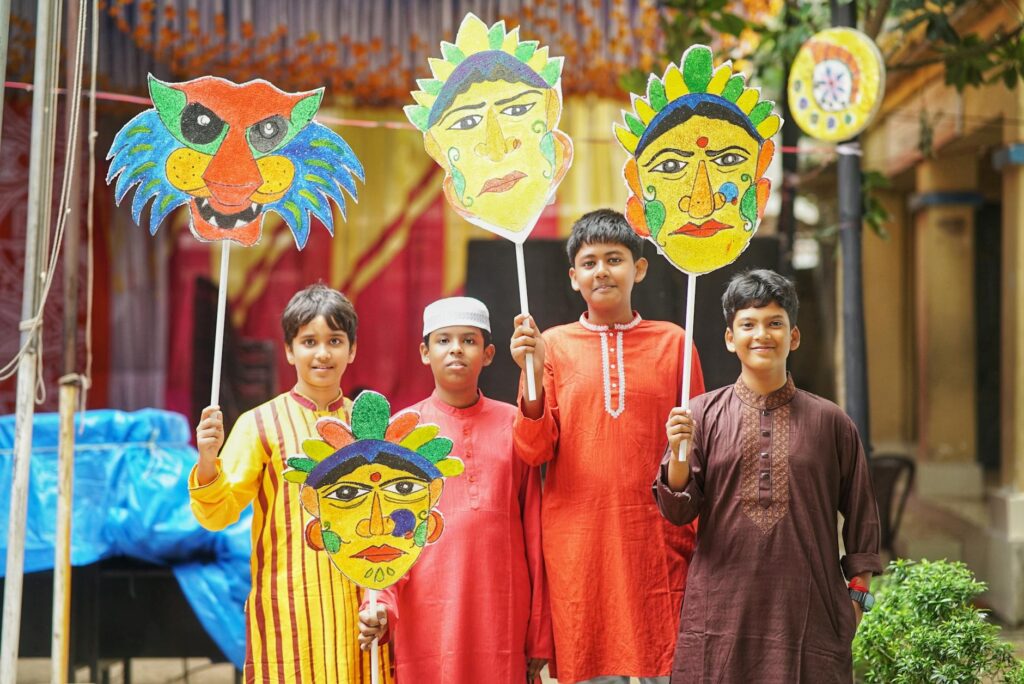 Children participating in a summer festival, with colorful decorations and activities. — family activities Utah