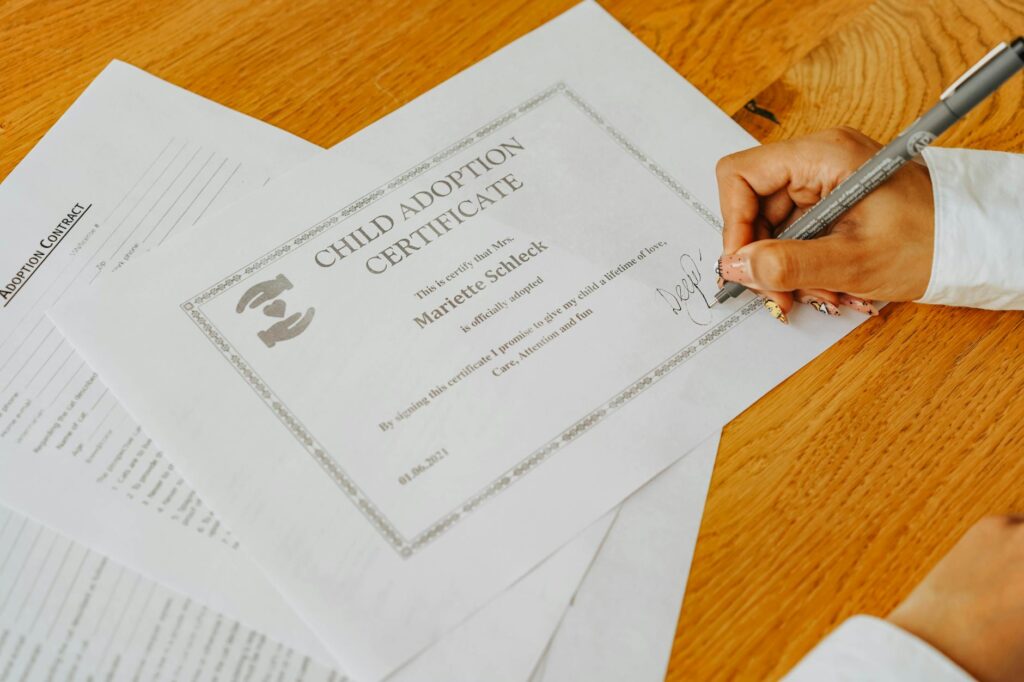 A close-up of legal documents related to custody rights, emphasizing the legal aspect of grandfamilies. — Grandfamilies …