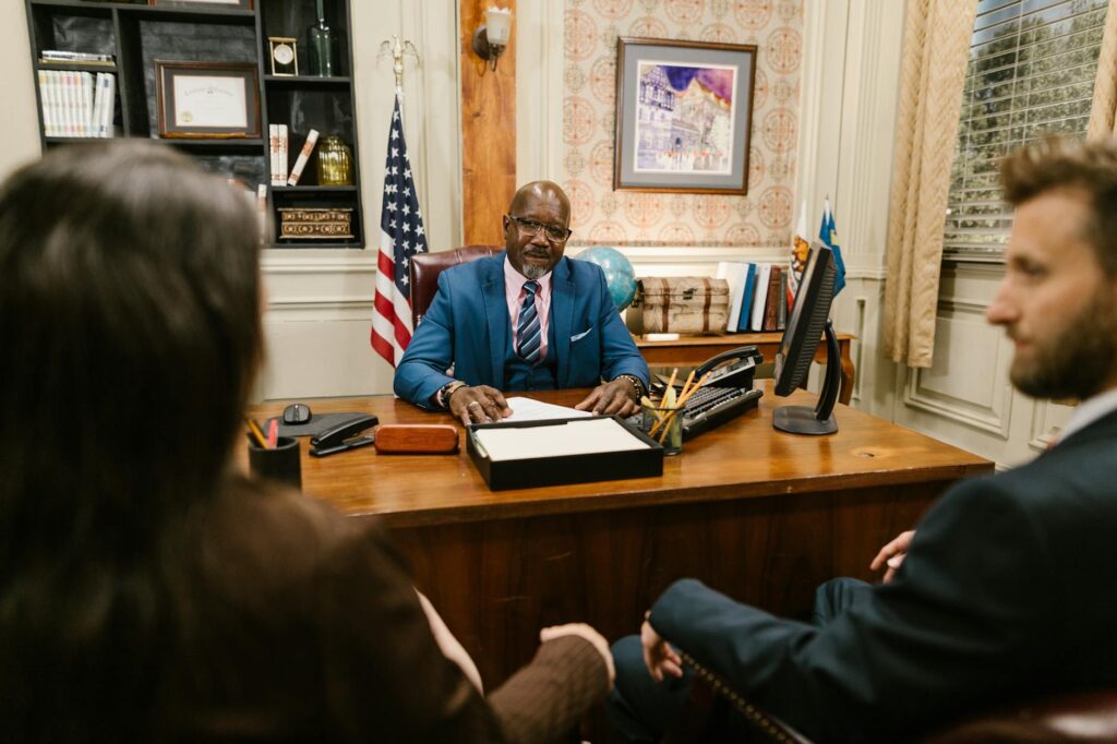 A family law attorney consulting with a grandparent, highlighting legal representation. — legal issues grand families Utah