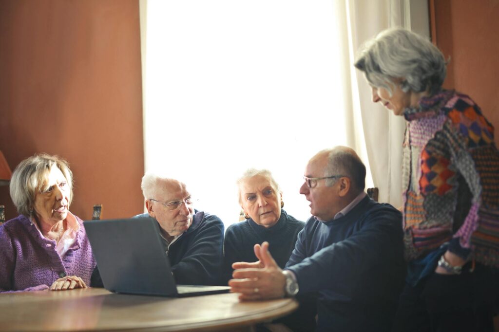 A group of grandparents engaging in a support meeting in Utah. — grand families support group Utah